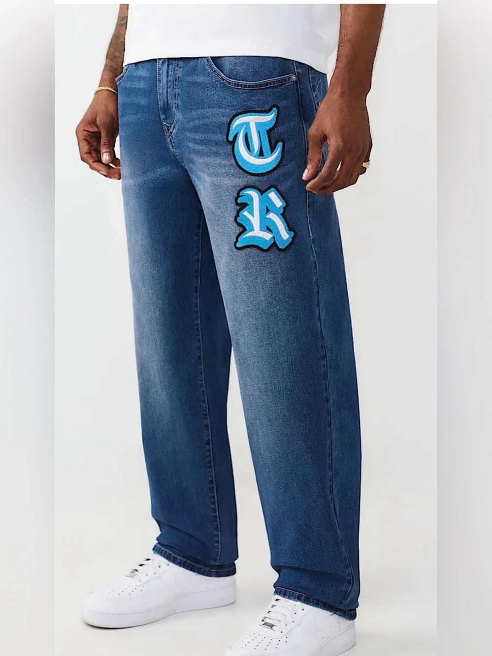 NWT True Religion Men’s 32/32 Medium Blaze Wash Bobby Relaxed Baggy Jeans